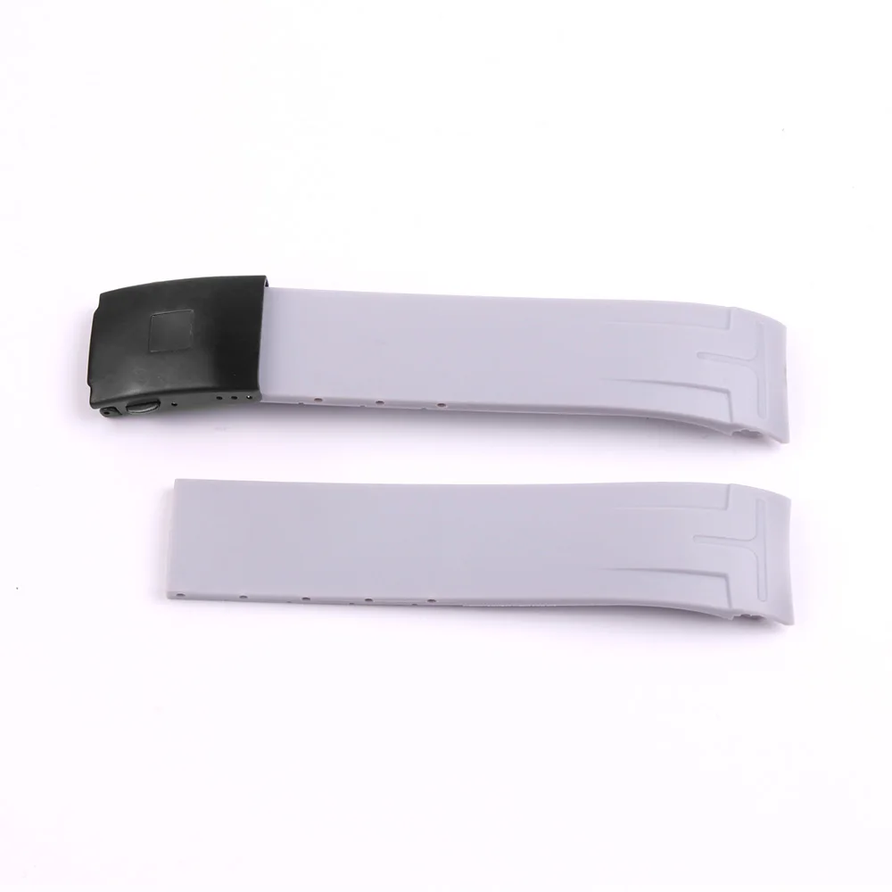 22 мм/23 мм/24 мм силиконовые ремешки для часов Tissot T035 T035407 T035.617 T035.439 резиновый спортивный мужской ремешок для часов водонепроницаемый - Цвет ремешка: gray black