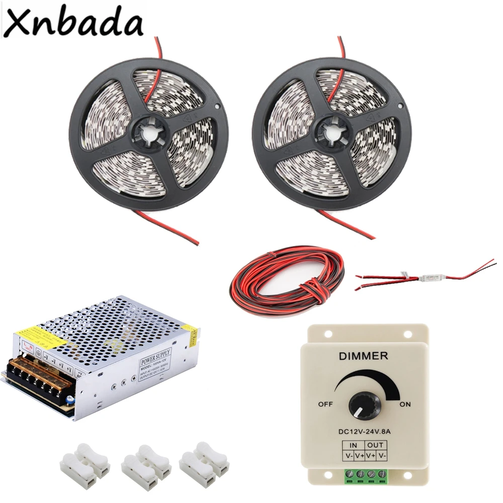 Одноцветная Светодиодная лента SMD5050 5 м 10 15 освесветильник белый/теплый