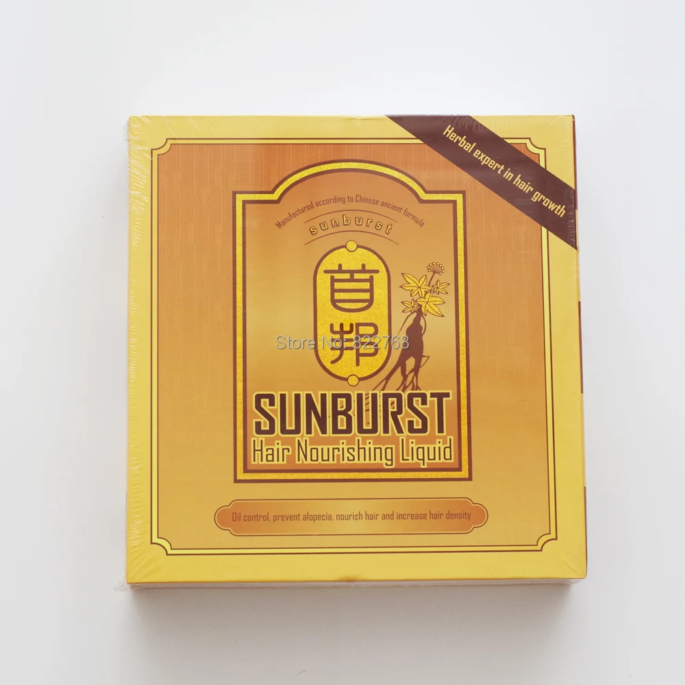 Sunburst Питательная Жидкость для волос 6*50 мл китайские травы для волос продукты для роста против выпадения волос Плотные английские/арабские настоящие