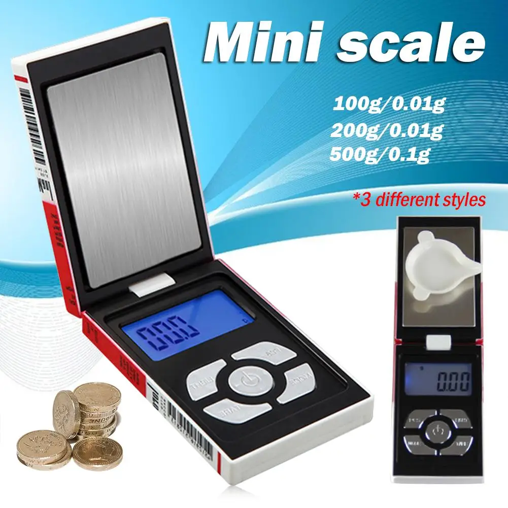 Фото Карманные электронные цифровые ювелирные мини-весы Pop для золотых сигарет весы