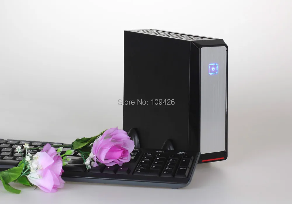 Realan 3019 secc 0.6 мм черный ITX Mini Tower настольный компьютер с 120 Вт Питание|desktop computer