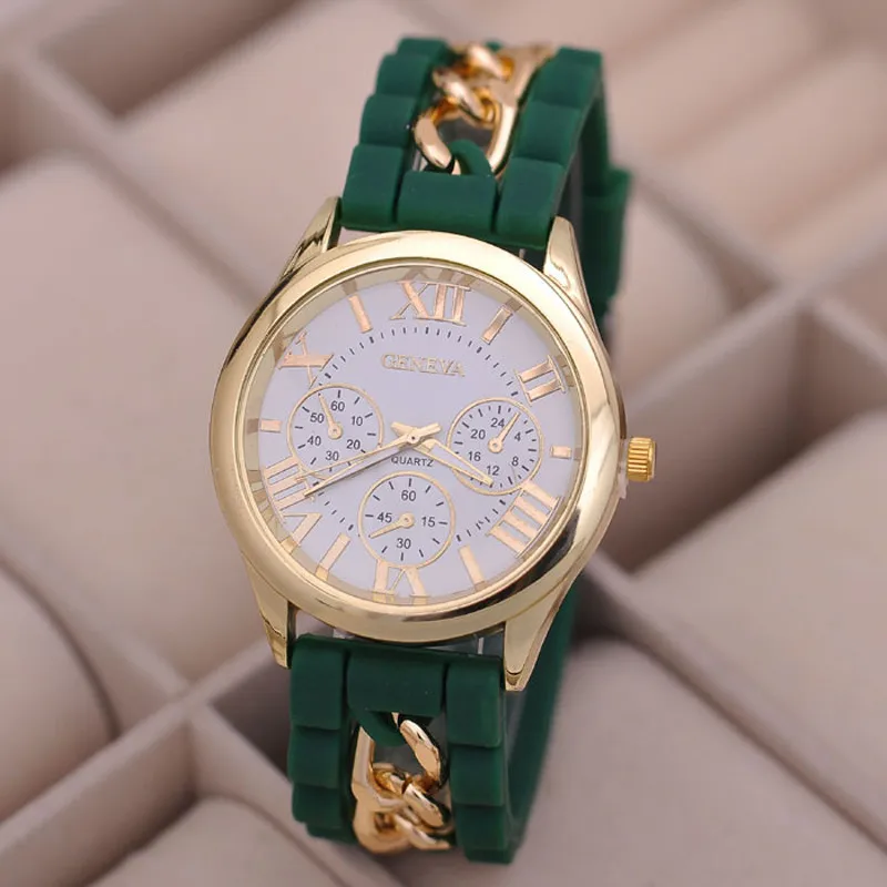 2018 модные женские туфли часы Браслеты Девочек Кварцевые Часы Силиконовые и