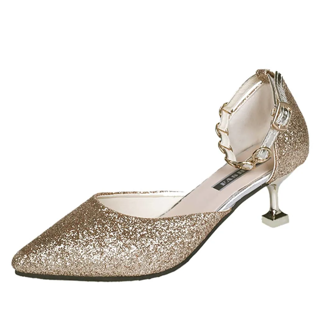 Женские модельные туфли SAGACE повседневные с острым носком на высоком каблуке