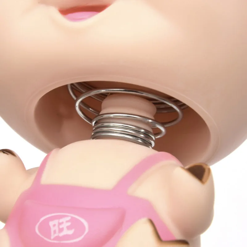 Creative Car Shaking Head Pig Model Ornaments Cartoon Cute Silicone Puppy Figurines Cake Baking Decoration Gifts | Дом и сад