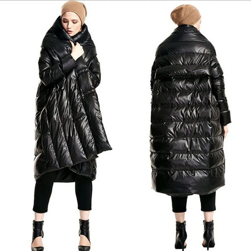 Новинка 2018 Высококачественная зимняя куртка женское модное Брендовое длинное