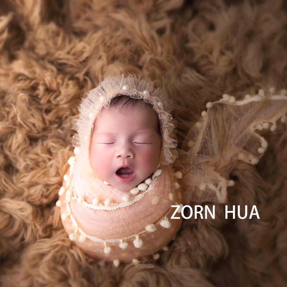 Винтажный кружевной капор для новорожденных Комплект фотосъемки Реквизит