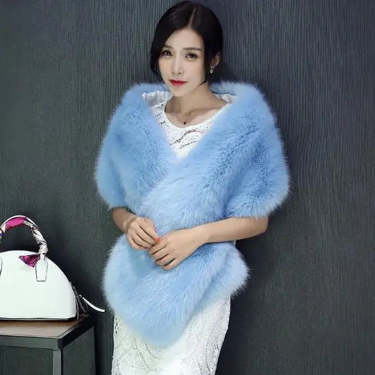 Женское пальто с искусственным мехом Clobee элегантное короткая куртка-пончо из