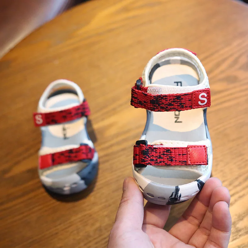 Children's Camouflage Kids Beach Shoes Boys and Girls barefoot Sandals Baby Non-slip Soft Bottom | Детская одежда и обувь