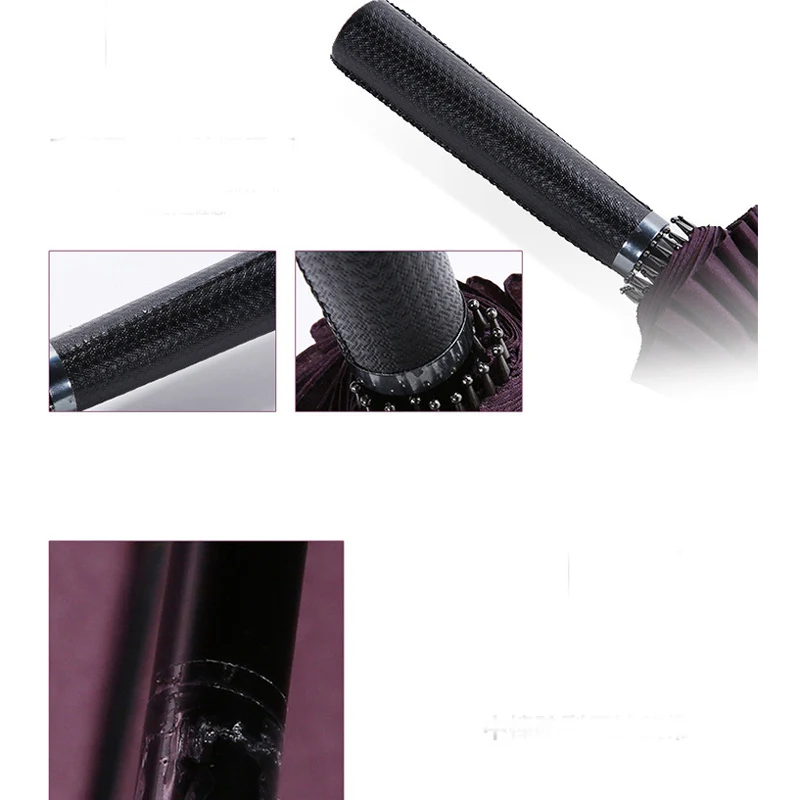 24 к Новый ветрозащитный большой мужской трость зонтик с длинной ручкой Зонт от