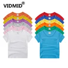 Футболка для мальчиков и девочек, с коротким рукавом