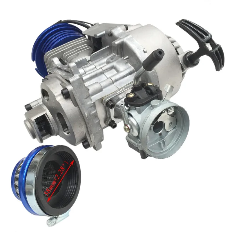 TDPRO гоночный 47cc 49cc 50cc мини 2 тактный двигатель с КАРБЮРАТОРНЫЙ ДВИГАТЕЛЬ ATV грязи питбайк карманный велосипед Скутер