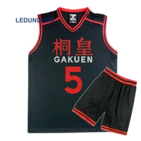anime kuroko no basuke basket cosplay gakuen school uniforms aomine daiki men jersey sportswear t shirt shorts costume set 4 5 6