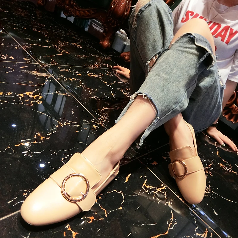 2017 Ранняя осень плоская металлическая круглая пряжка наборы ноги женская