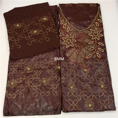 18 Bazin riche getzner высококачественное французское Сетчатое кружево с камнями bazin brode getzner кружевное платье черная кружевная ткань 3 в 1 - Цвет: 18