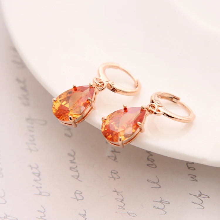 Серьги женские модные циркониевые серьги золотого цвета для вечеринок|pendant