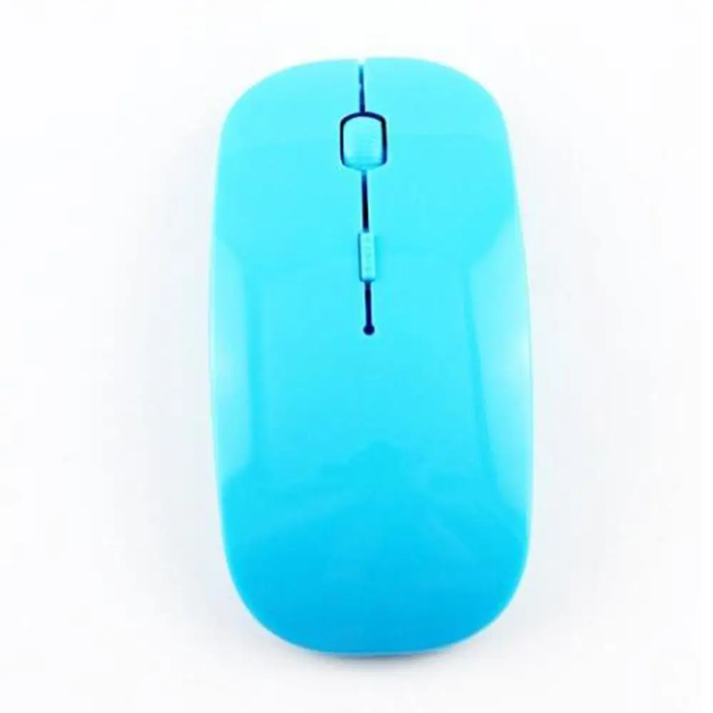 blue 2,4 ГГц Беспроводная игровая мышь светодио дный USB оптическая мышь геймер белая компьютерная мышь Мыши для настольного геймера ноутбука дропшиппинг - Цвет: blue