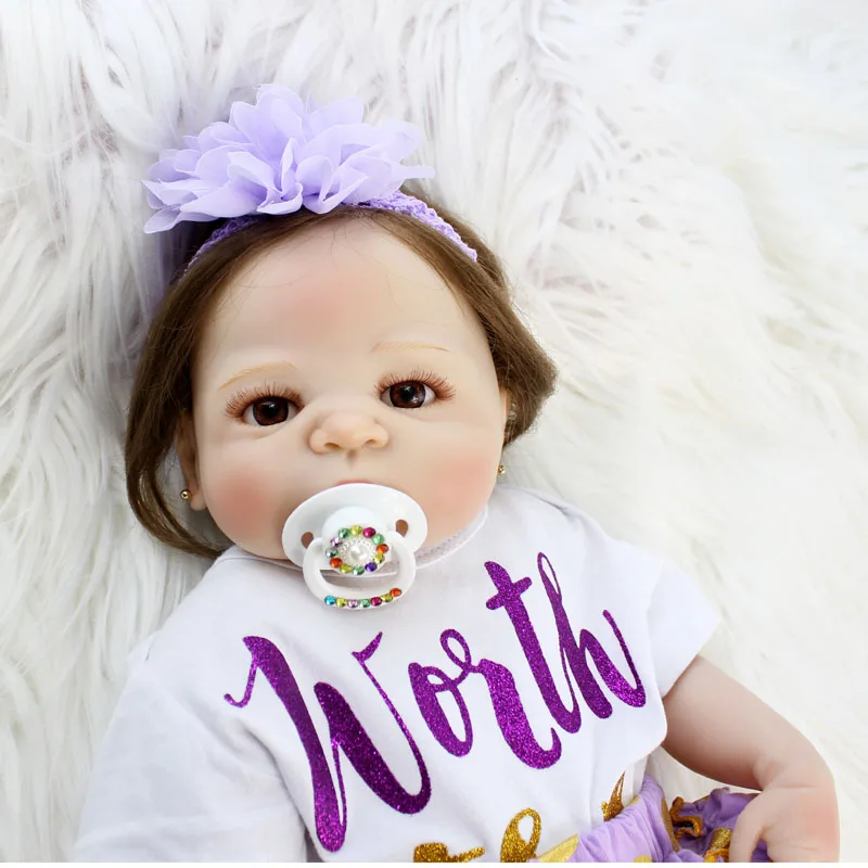 BZDOLL 22 &quotполностью силиконовые куклы-Новорожденные девочки Bebe Alive 55 см
