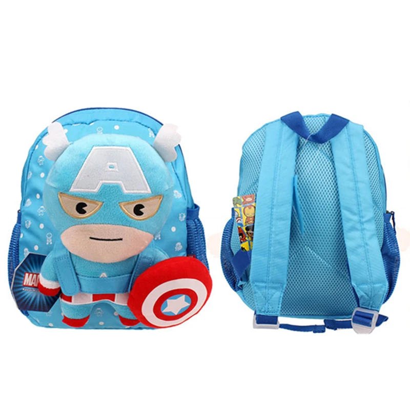 Милый детский рюкзак Капитан Америка с милым мультипликационным принтом для