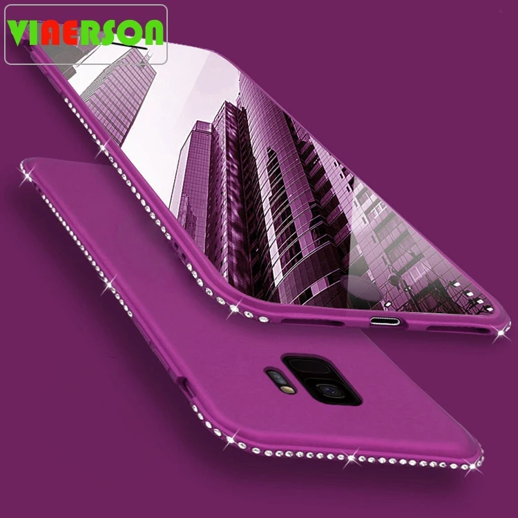 Мягкий силиконовый чехол со стразами для Samsung Galaxy S8 S9 Plus S7 Edge A3 A5 A7 J3 J5 J7 2016 2017 A6 A8 2018