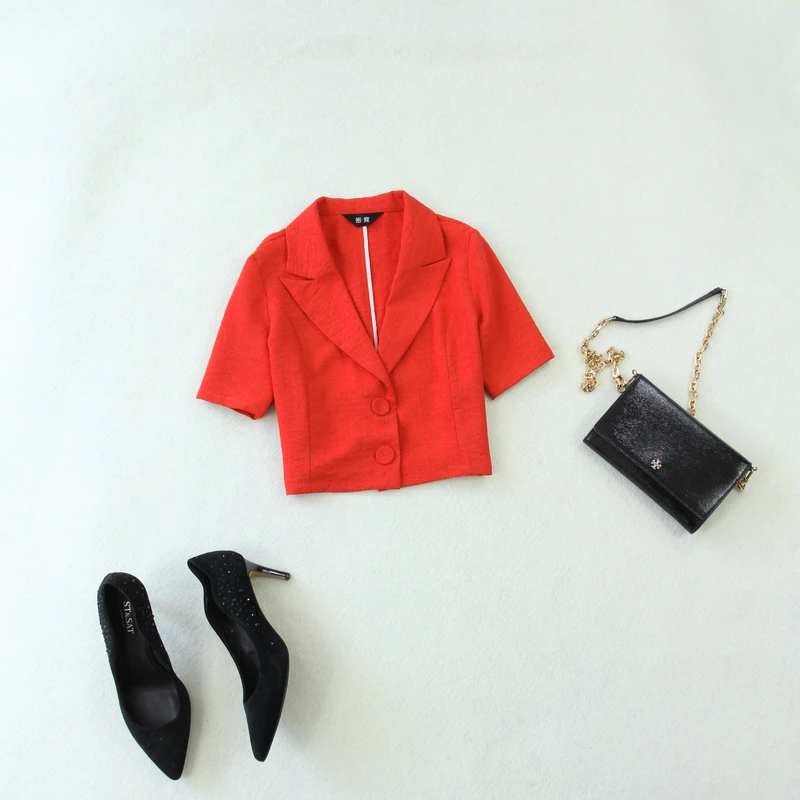 Women's 2019 summer new large size thin section short suit 9 points wide leg pants female temperament fashion two-piece set | Женская