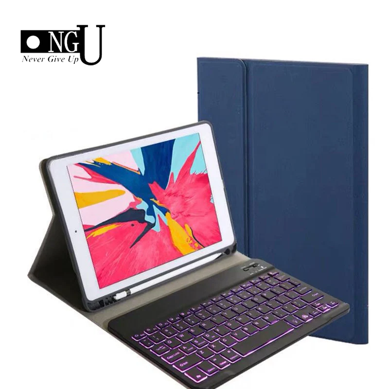 

Чехол с клавиатурой Bluetooth для iPad 9,7 2018, для iPad 9,7 2017/Pro 9,7/Air2/Air, универсальная версия с 7 видов цветов подсветкой