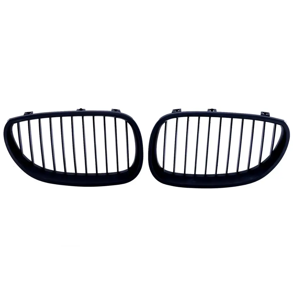 1 пара автомобильный гриль гонки решетка матовый черный глянец для BMW 5 серии E60 E61