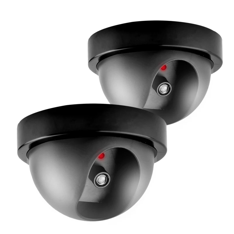 Крытый/Открытый манекен домашний купол поддельные CCTV камеры безопасности с мигающий красный светодиодный светильник - Цвет: 01cctvx2