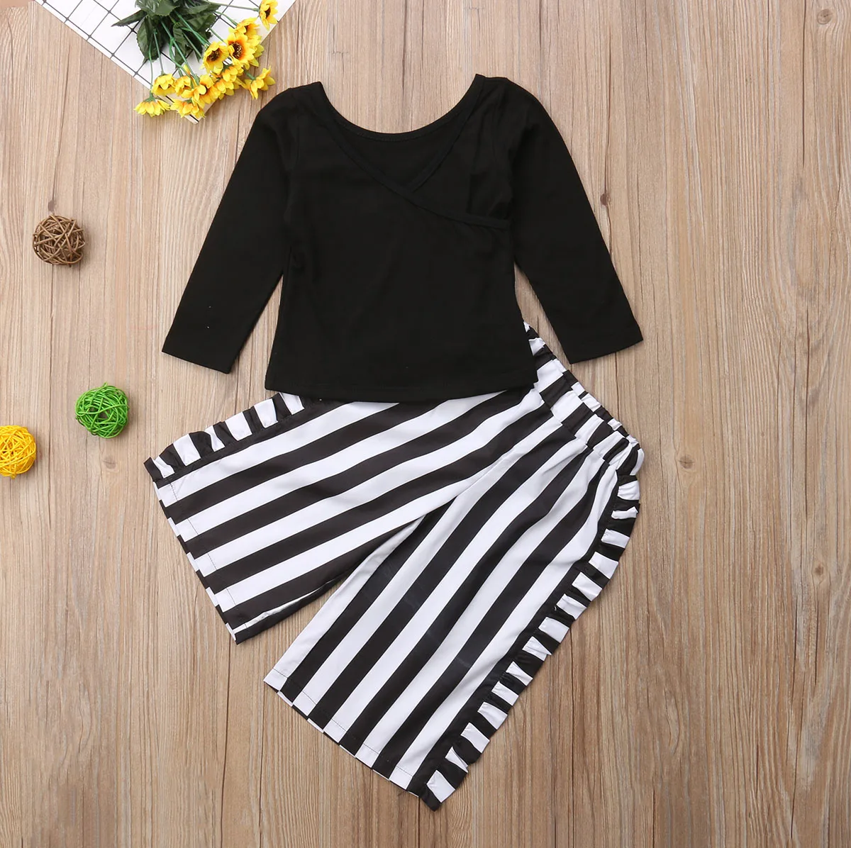 _ 2 шт. летняя модная свободная длинная футболка в полоску для новорожденных и