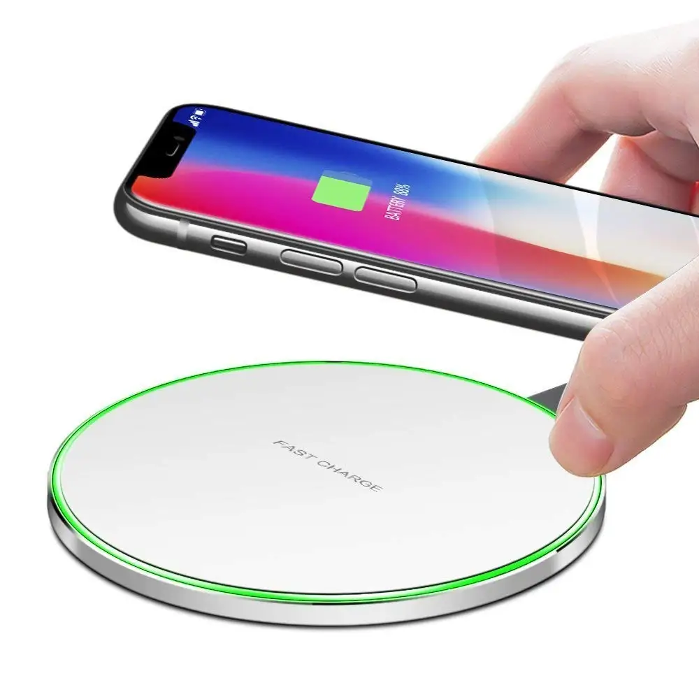 Беспроводное зарядное устройство Qi для iPhone 8 Plus X Xs Max Xr зарядная док-станция USB Huawei