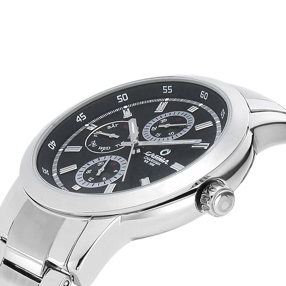 Лучшие модные кварцевые наручные часы из нержавеющей стали роскошные Брендовые