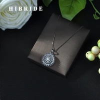 hibride trendy black gold color aaa cz pendants necklaces aaa zircon women jewelry valentines gift p14