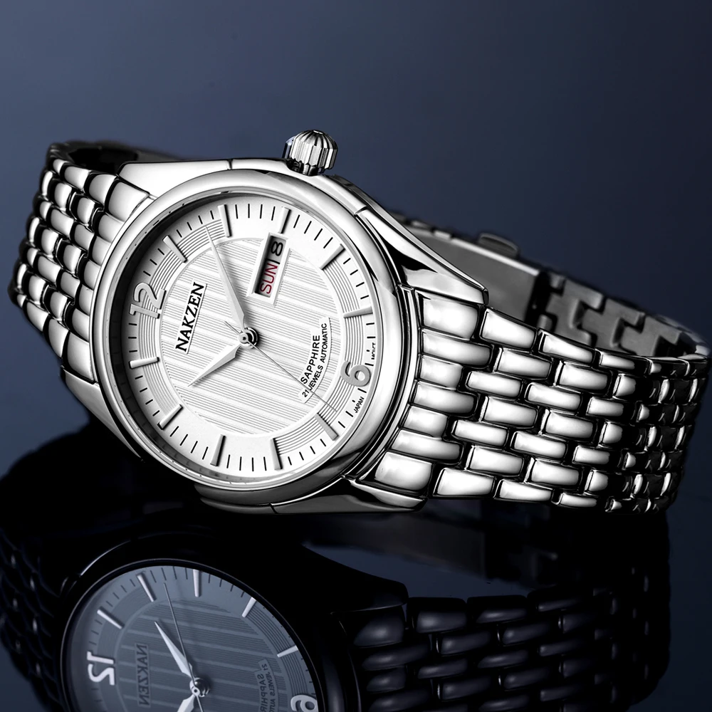 Men Watches Classic Miyota Automatic Mechanical 5Bar Waterproof Stainless Steel Business Clock For Male Wrist Watch | Наручные часы