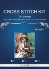 Набор для вышивки Девочка с кошками, ручная работа, Набор для вышивки крестиком 14 карат, декоративная вышивка