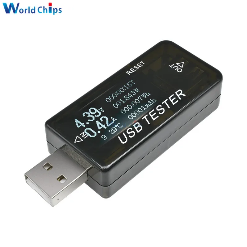 6 в 1 0-5A ЖК цифровой USB Вольтметр Амперметр тестер мощности мультиметр постоянного