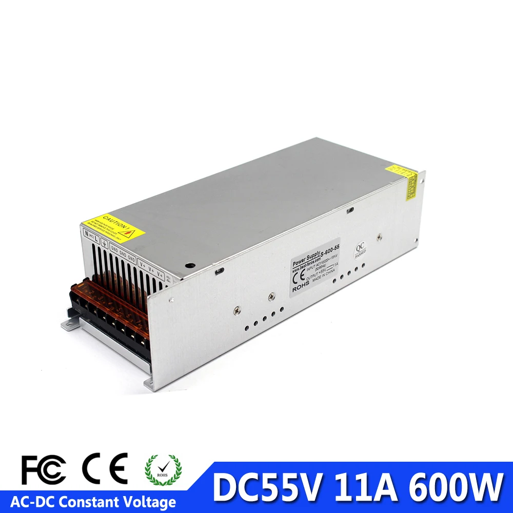 Источник питания постоянного тока 55V 11A 600W источник для станка с ЧПУ шаговый
