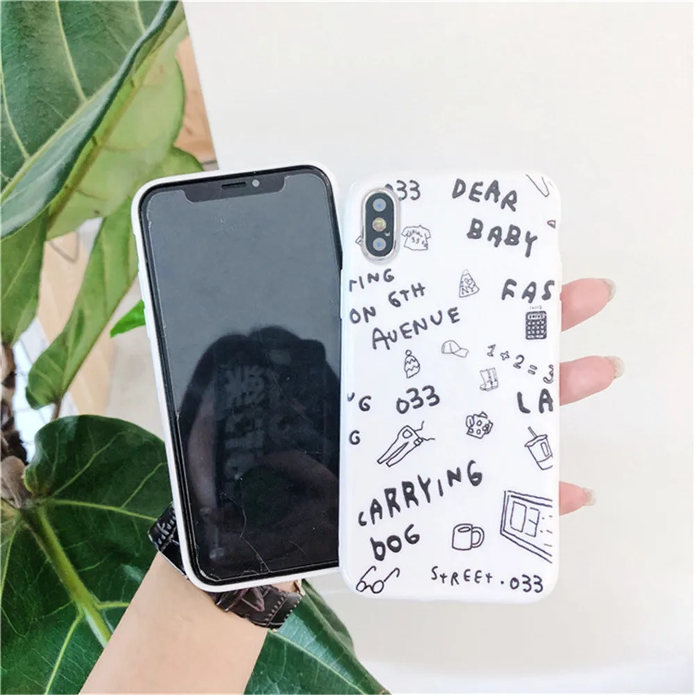 For Huawei P20 Lite Cases Popular Cartoon Abstract Graffiti Couples Silicone Phone Case for Honor 9 10 V10 Play Fundas Capa |