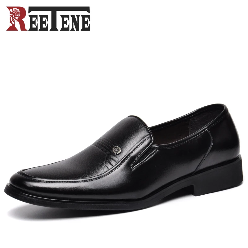REETENE/модные модельные мужские туфли без шнуровки Новинка 2017 года классические