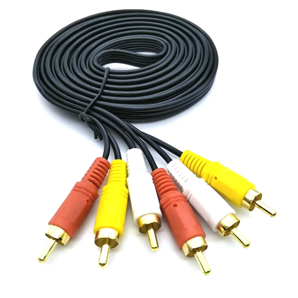 1 5 м 3 RCA Мужской Аудио Видео av кабель ТВ удлинитель соединительный провод для DVD Hi