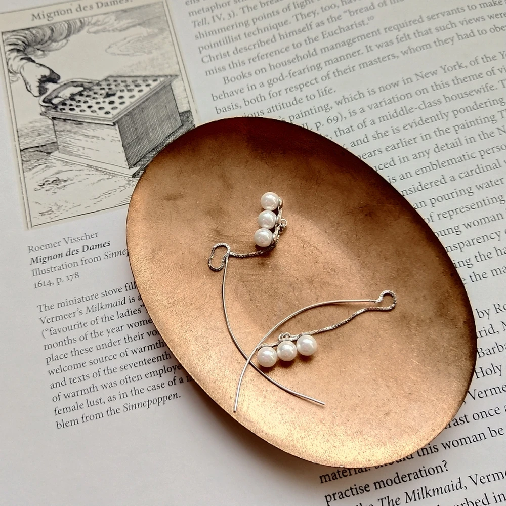 Korean Design Ladies Shell Pearl Adjustable Long Line Drop Earring in 925 Sterling Silver With Sticks Slide Earrings For Party | Украшения