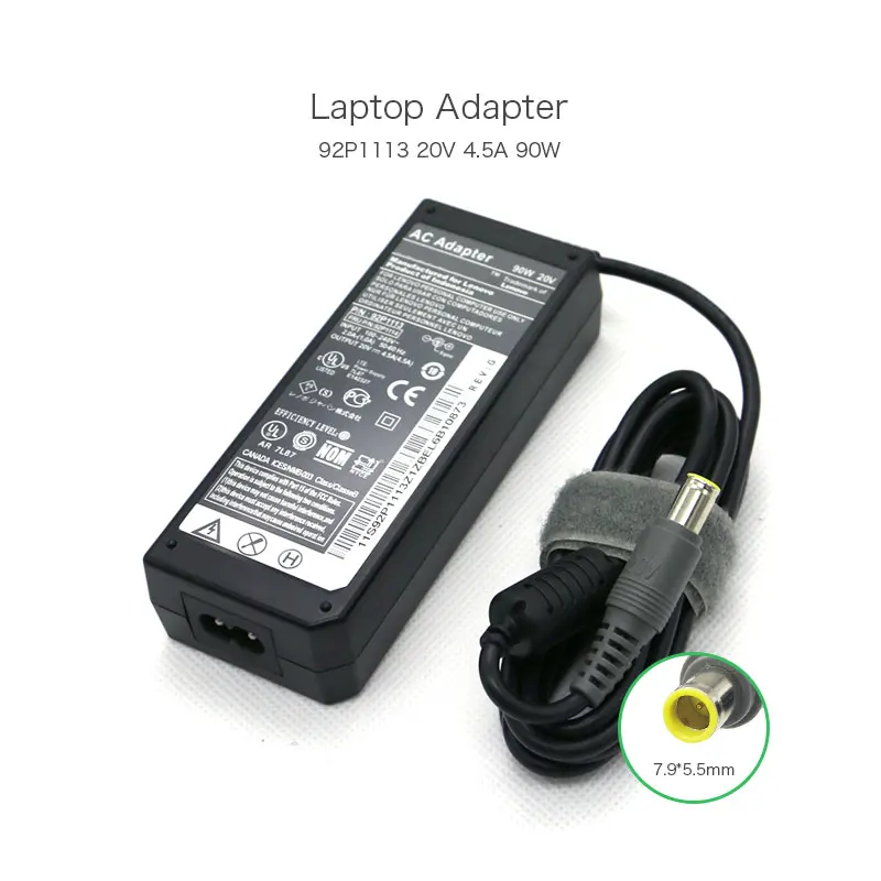 

20V 4.5A 90W 7.9*5.5mm 92P1113 92P1114 Laptop AC Adapter for lenovo C100 C200 N100 N200 V100 V200 PA-1650-161 PA-1650-171 Tablet