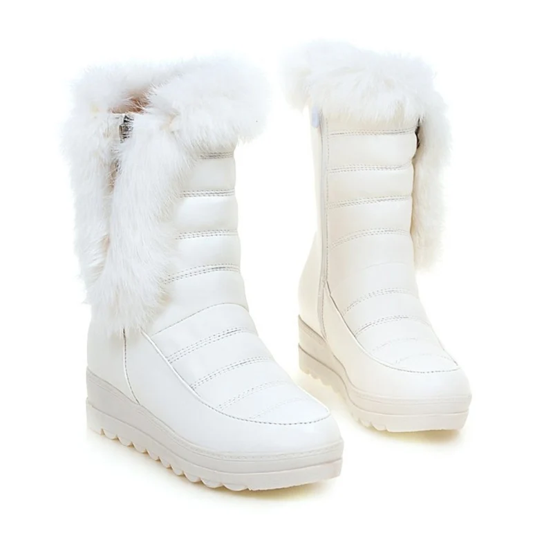 Новинка 2019 зимние высокие ботинки лыжные женские плюшевые теплые толстые белые