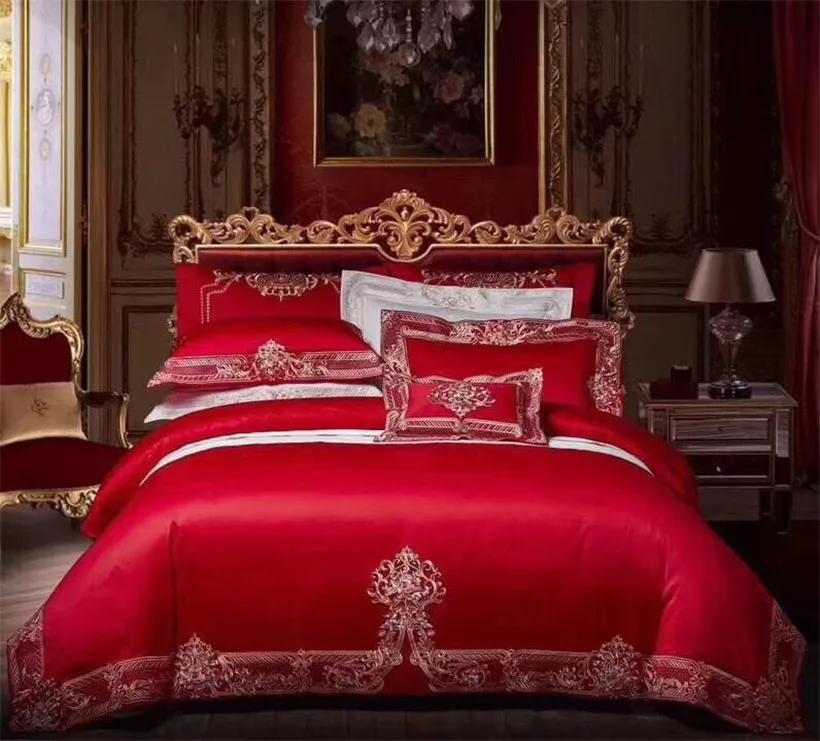 Из египетского хлопка 1000TC роскошное одеяло простыня подушка Шамс вышивка