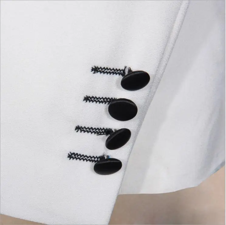 3 шт. (куртка + жилет брюки) мужское белое Деловое платье приталенный тонкий