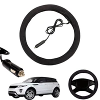 12v electric steering wheel cover universal soft heated durable case car accessories non slip auto interior wheel protector 2021