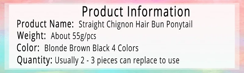 Synthetic Straight Donut Chignon Hair Bun Hairpieces Extensions Black Brown Blonde Chignon Hair Bun Wig For Women Heat Resistant