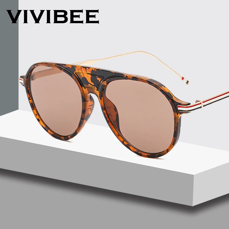 VIVIBEE уникальные американские роскошные солнцезащитные очки леопардовые