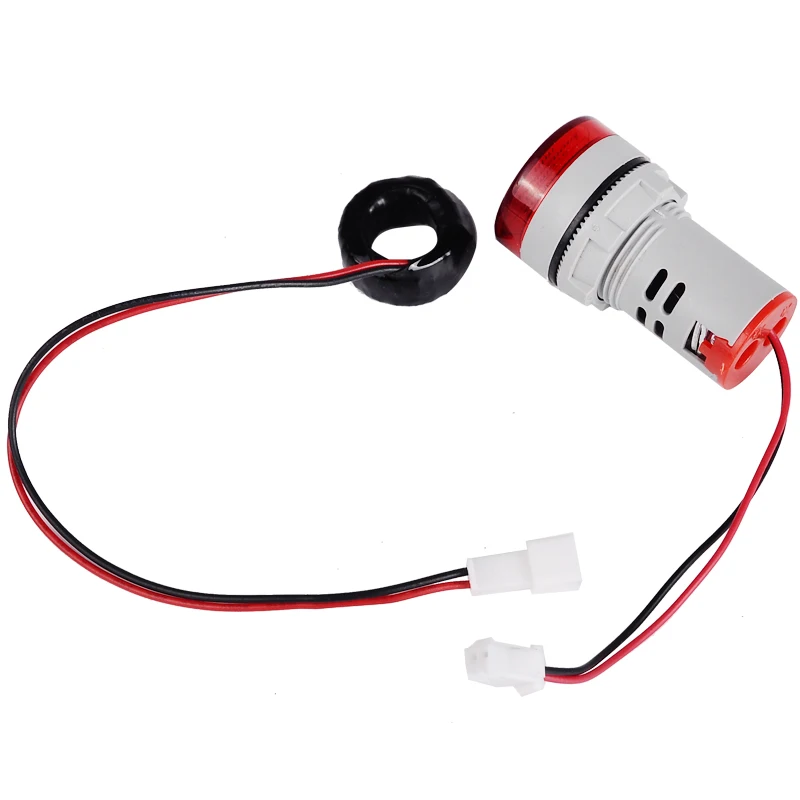 10 шт./лот 22 мм амперметр с цифровым дисплеем измеритель тока световой индикатор 220