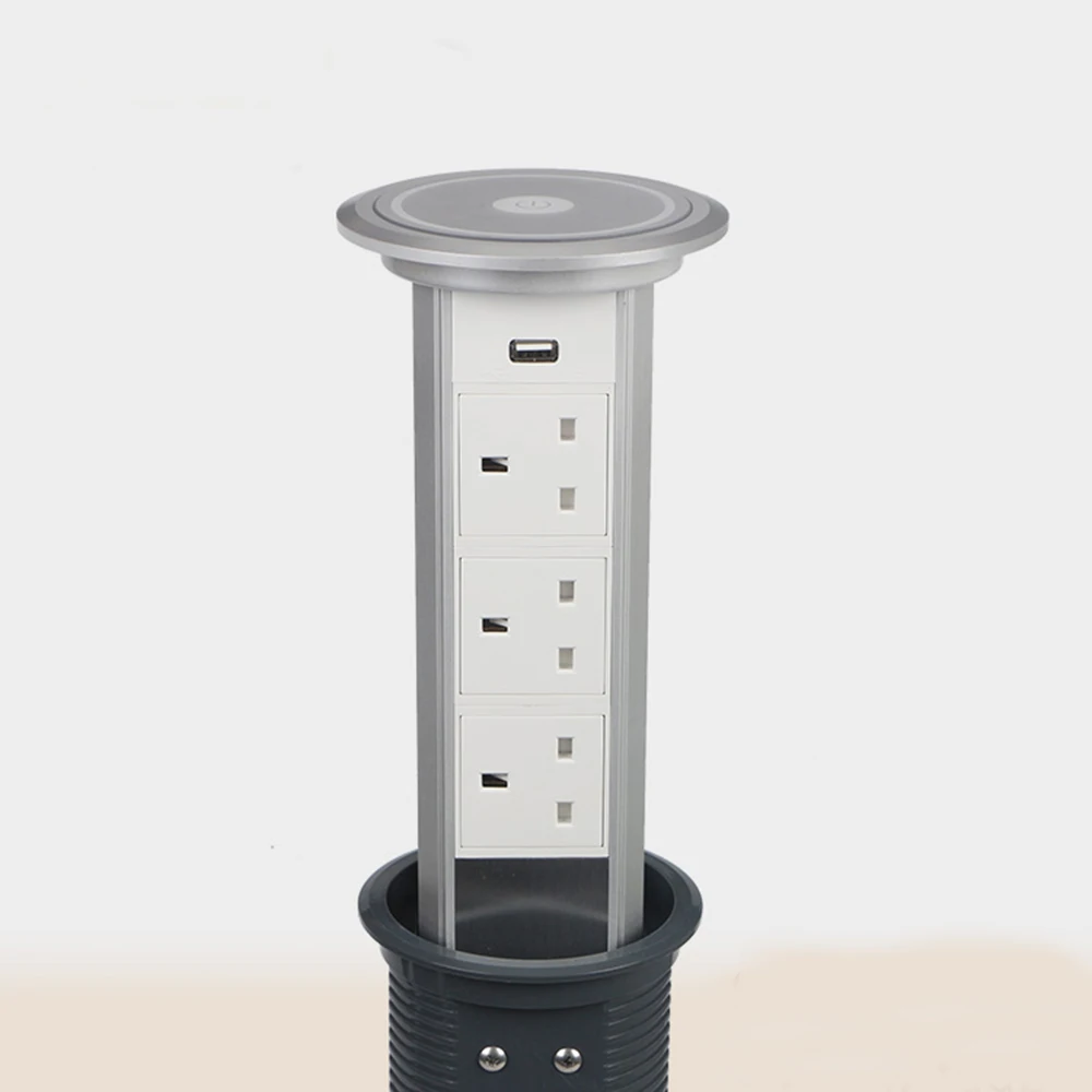 Настольная розетка Smart Touch Экран Мощность полосы автоматическое повышение Pop up