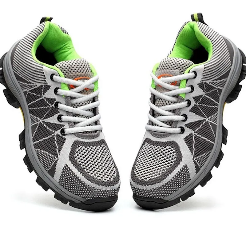 Воздухопроницаемая безопасная обувь мужские легкие летние рабочие сандалии с