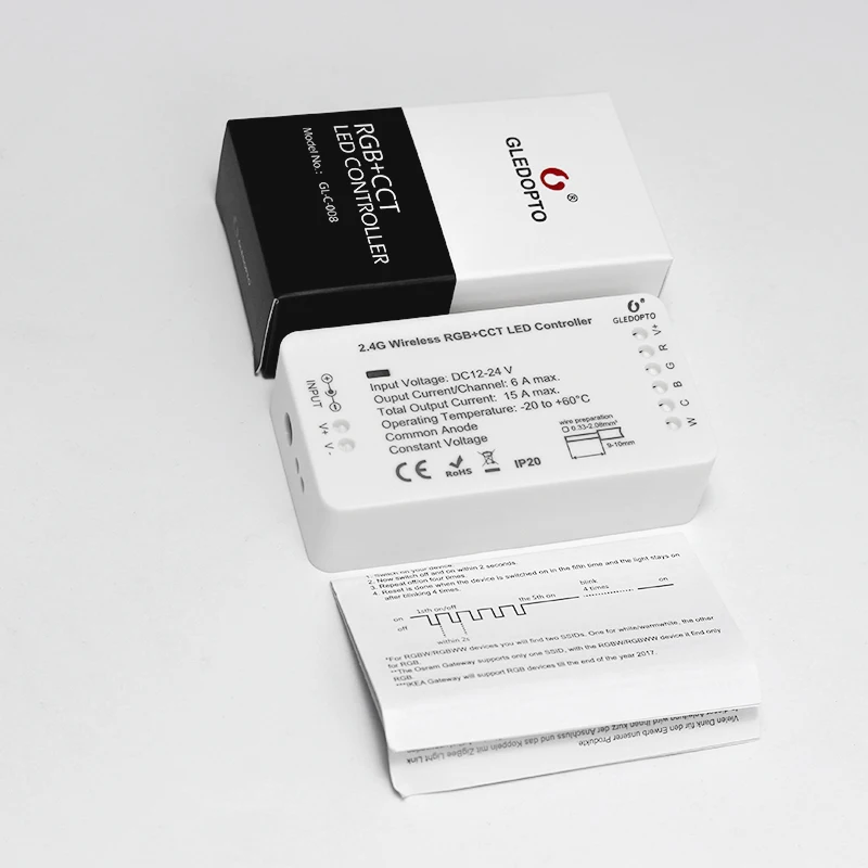 Контроллер для светодиодных лент OPTO ZIGBEE RGB + CCT WW/CW управление через приложение zll